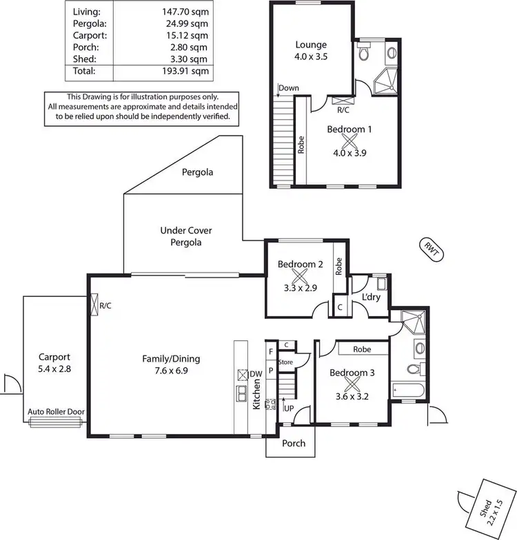 Floorplan of Homely house listing, 1A Salrak Avenue, Marion SA 5043