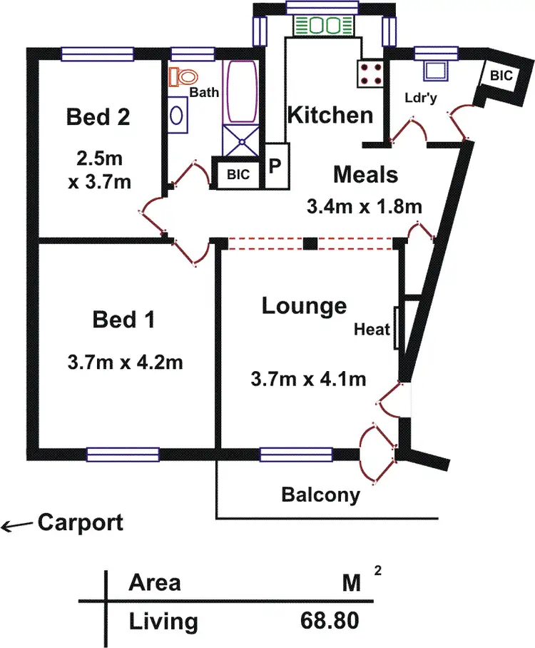 Floorplan of Homely unit listing, 21/167 North East Road, Manningham SA 5086