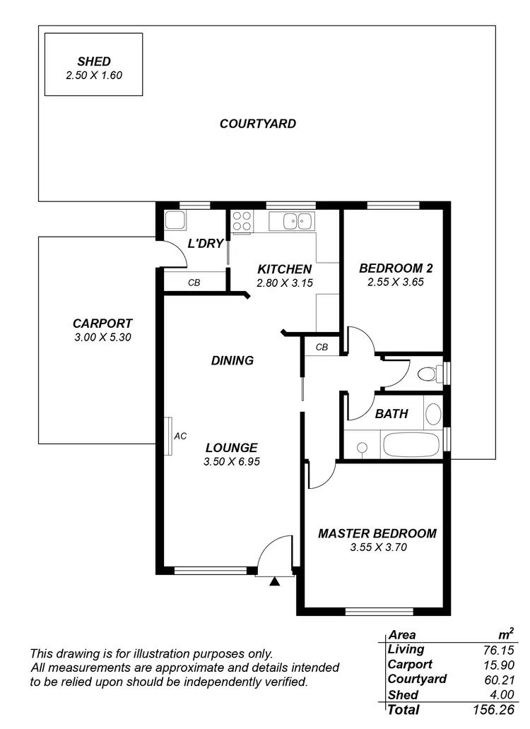 Floorplan of Homely unit listing, 15/15 Tretter Street, Morphett Vale SA 5162
