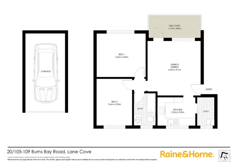 Floorplan of Homely apartment listing, 20/105 Burns Bay Road, Lane Cove NSW 2066