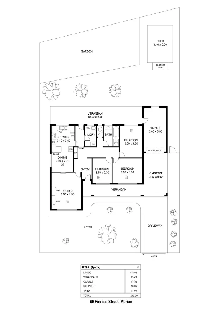 Floorplan of Homely house listing, 50 Finniss Street, Marion SA 5043
