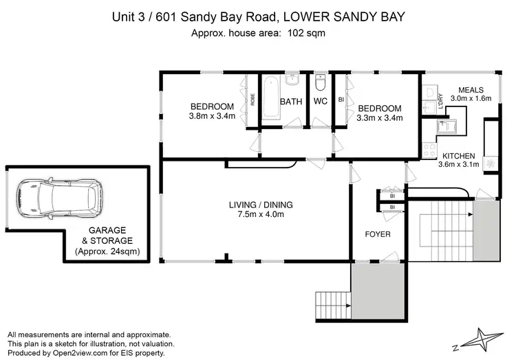 Floorplan of Homely apartment listing, 3/601 Sandy Bay Road, Sandy Bay TAS 7005