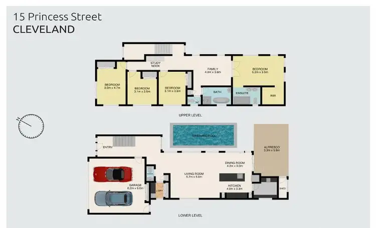 Floorplan of Homely house listing, 15 Princess Street, Cleveland QLD 4163