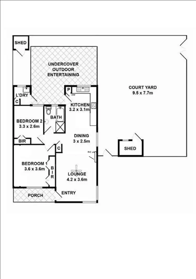 Floorplan of Homely unit listing, Unit 1, 84 Cliff Street, Glengowrie SA 5044