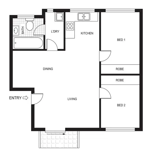 Floorplan of Homely unit listing, 8/3 Mowatt Street, Queanbeyan East NSW 2620