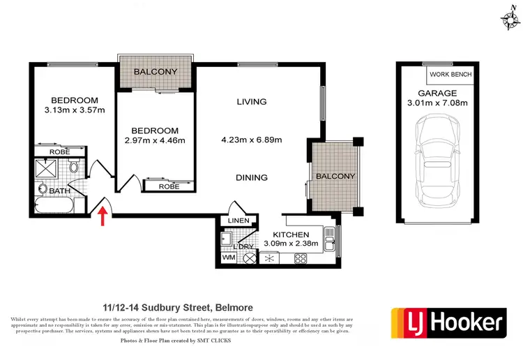 Floorplan of Homely apartment listing, 11/12-14 Sudbury Street, Belmore NSW 2192