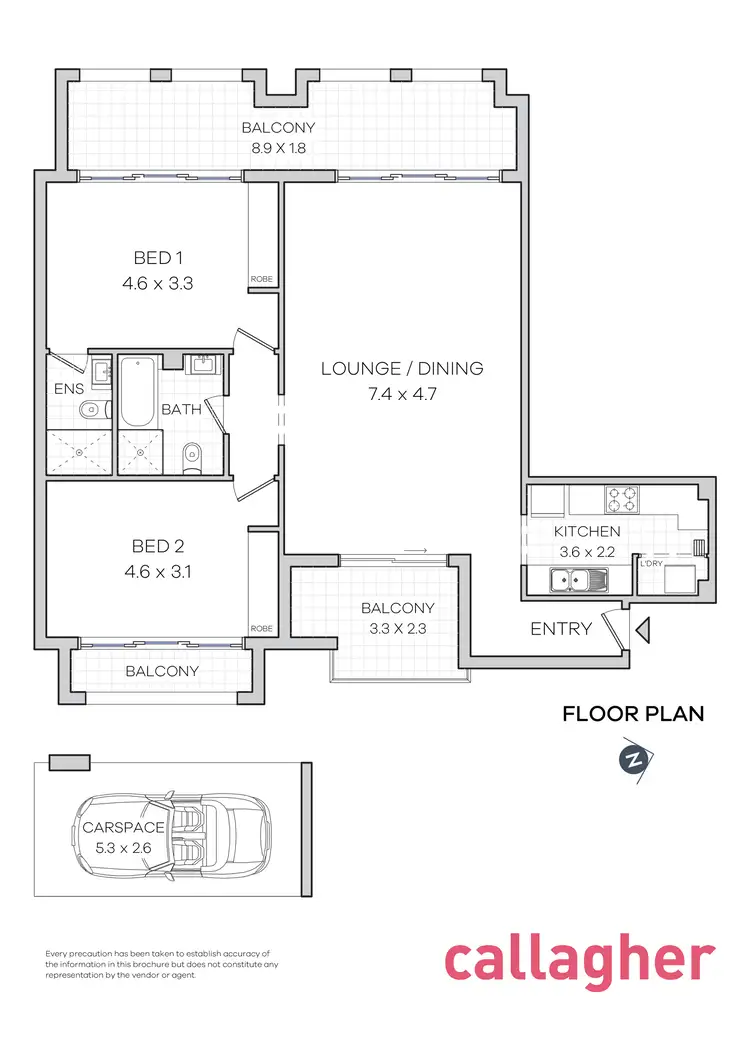 Floorplan of Homely apartment listing, 12/1 Margaret Street, Redfern NSW 2016