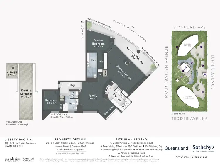 Floorplan of Homely apartment listing, 1075/1 Lennie Avenue, 'Liberty Pacific', Main Beach QLD 4217