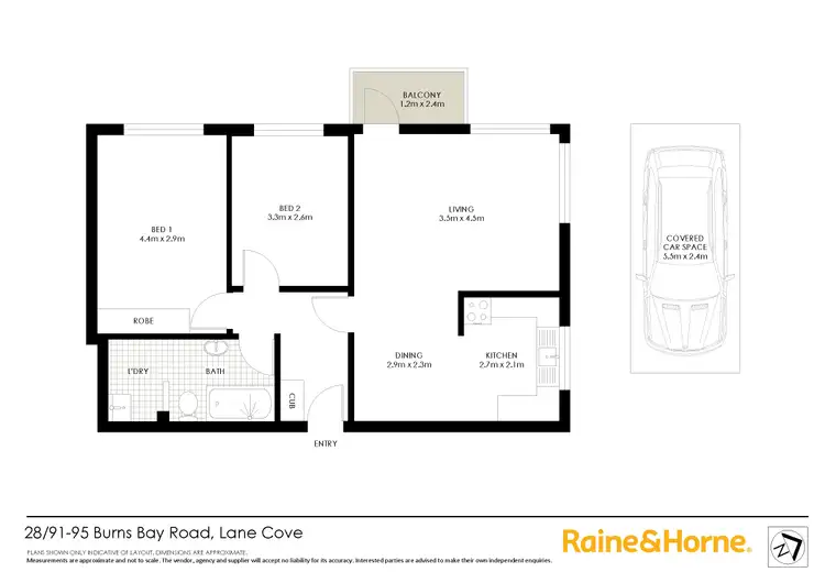 Floorplan of Homely apartment listing, 28/91-95 Burns Bay Road, Lane Cove NSW 2066