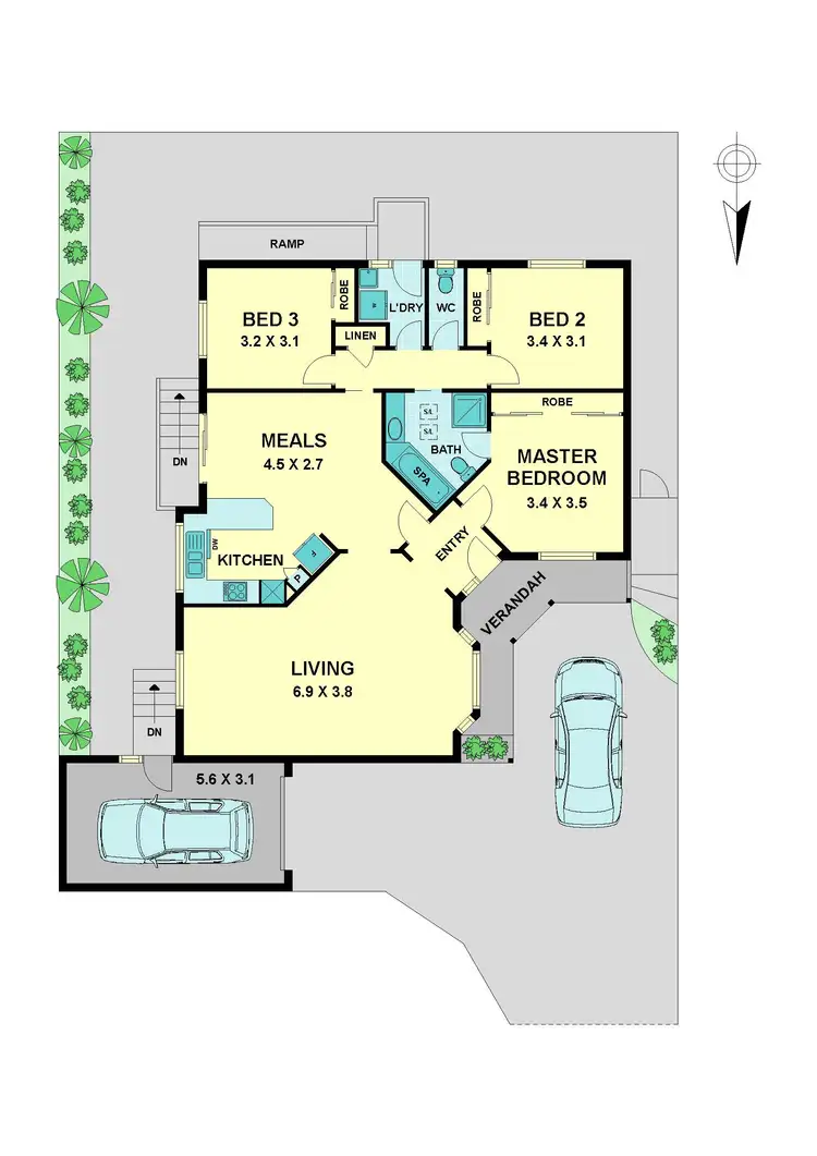 Floorplan of Homely villa listing, 2/123 Spencer Street, Essendon VIC 3040