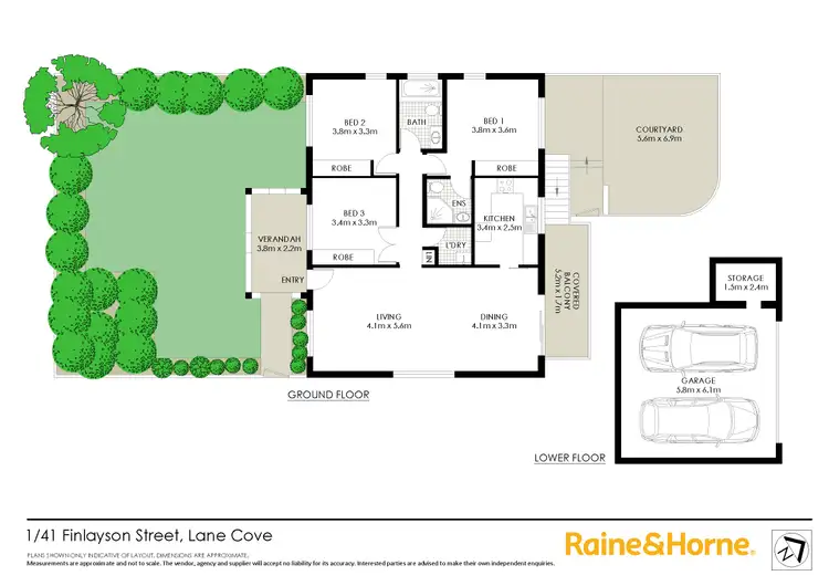 Floorplan of Homely townhouse listing, 1/41-43 Finlayson Street, Lane Cove NSW 2066