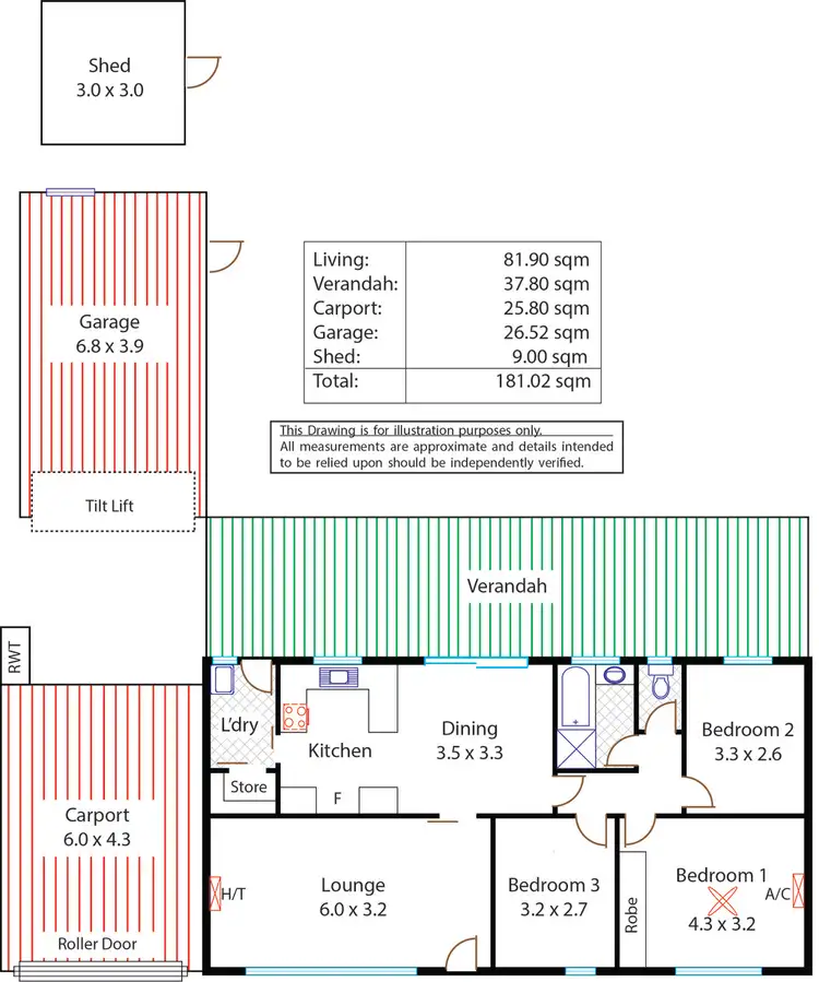 Floorplan of Homely house listing, 13 Mallett Avenue, Brahma Lodge SA 5109
