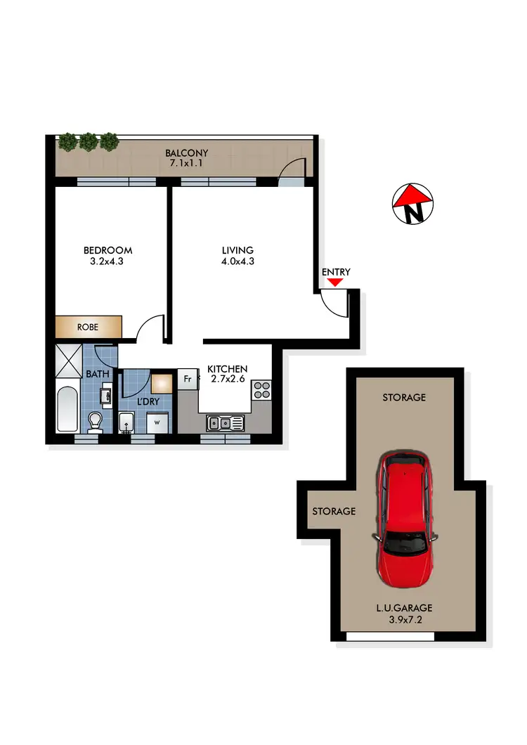 Floorplan of Homely apartment listing, 4/56 Mount Street, Coogee NSW 2034
