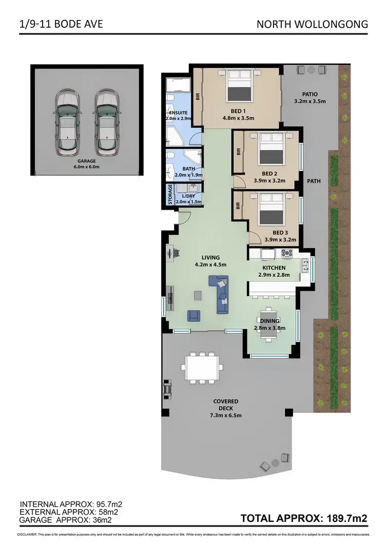 Floorplan of Homely apartment listing, 1/9-11 Bode Avenue, North Wollongong NSW 2500