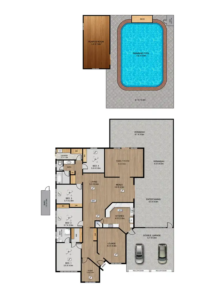 Floorplan of Homely house listing, 14 Howden Road, Fulham SA 5024
