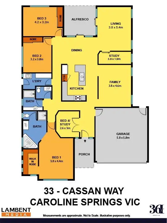 Floorplan of Homely house listing, 33 Cassan way, Caroline Springs VIC 3023