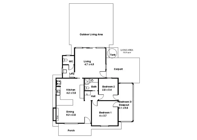 Floorplan of Homely house listing, 42 Sixteenth Street, Renmark SA 5341
