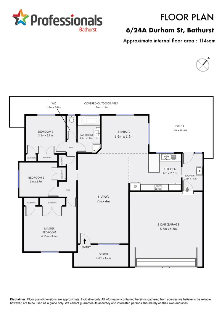 Floorplan of Homely unit listing, 6/24A Durham Street, Bathurst NSW 2795