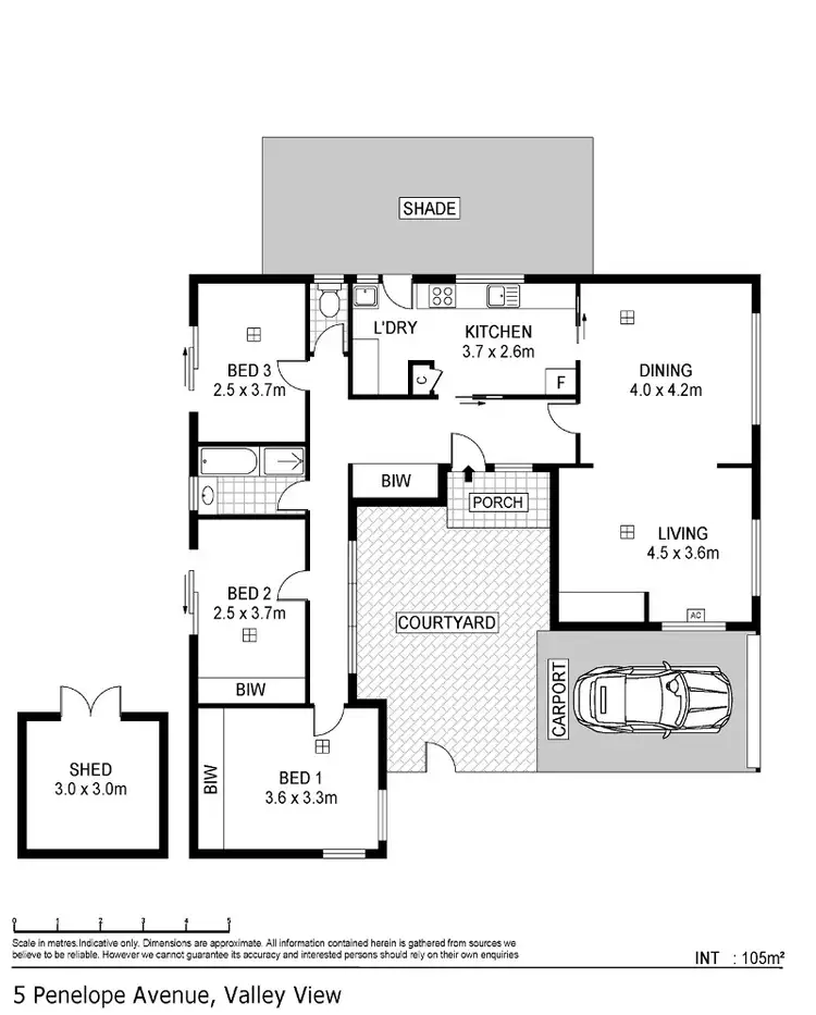Floorplan of Homely house listing, 5 Penelope Avenue, Valley View SA 5093