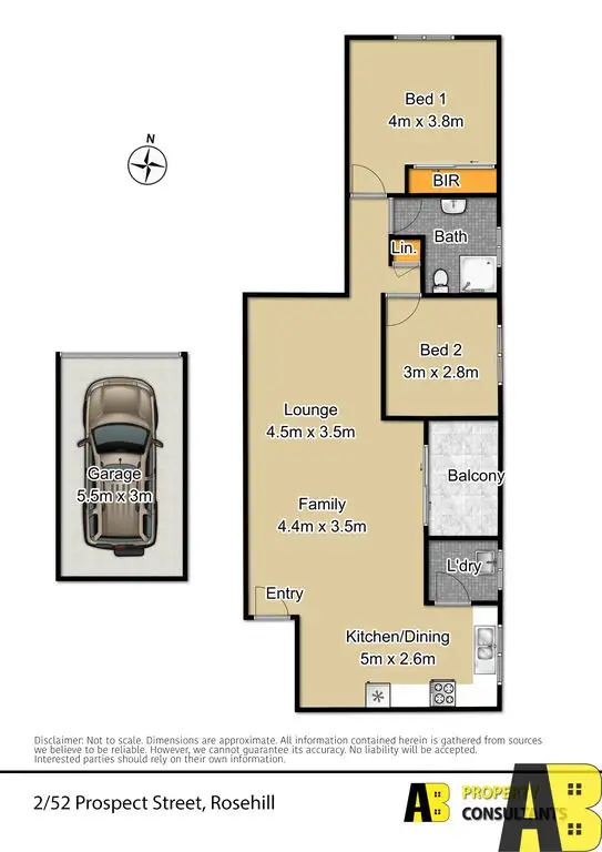 Floorplan of Homely unit listing, 2/52 PROSPECT STREET, Rosehill NSW 2142