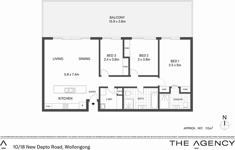 Floorplan of Homely apartment listing, 10/18 New Dapto Road, Wollongong NSW 2500