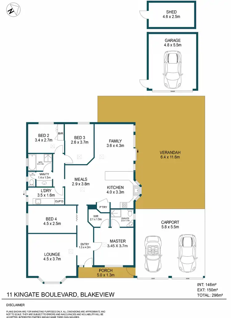 Floorplan of Homely house listing, 11 Kingate Boulevard, Blakeview SA 5114