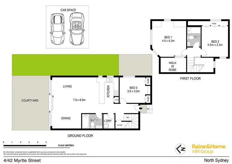 Floorplan of Homely townhouse listing, 4/42-44 Myrtle Street, North Sydney NSW 2060