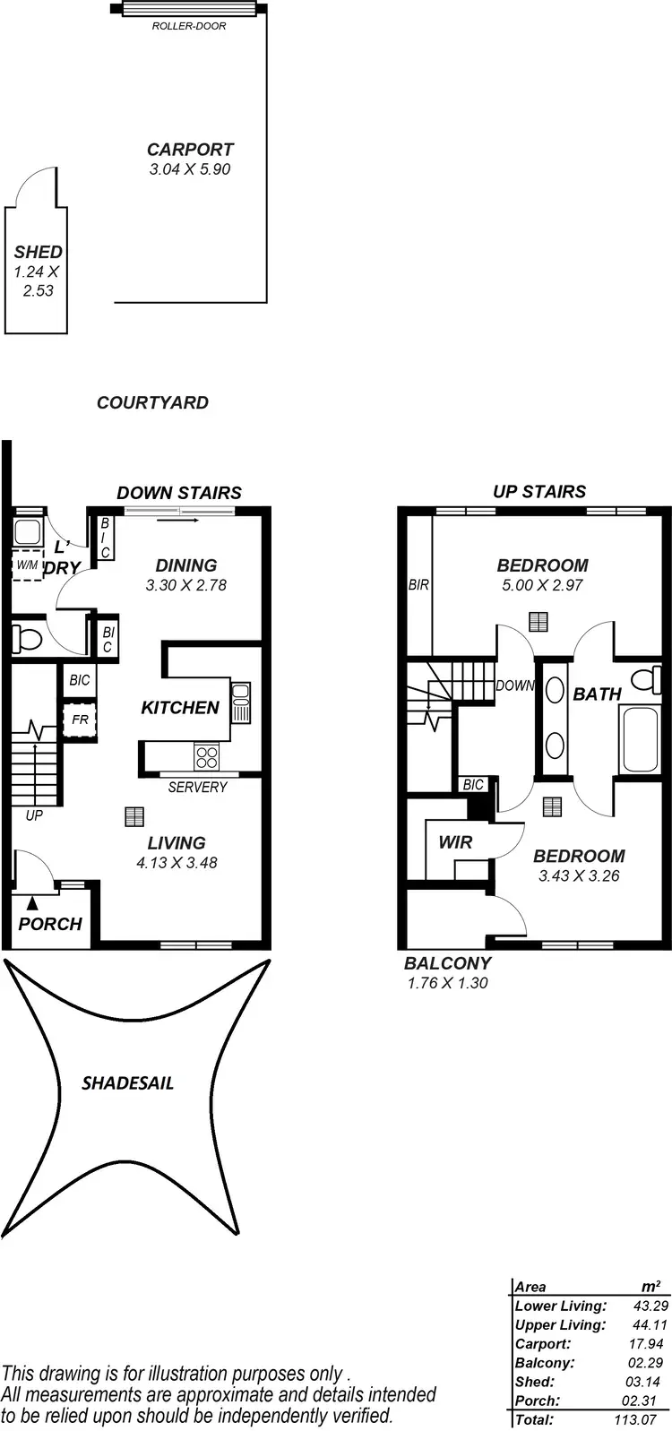 Floorplan of Homely townhouse listing, 2/17 Lord Hobart Way, West Lakes SA 5021