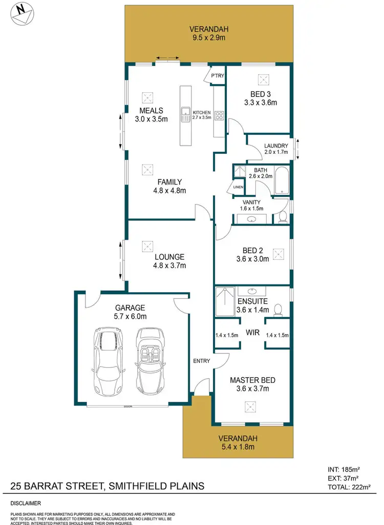Floorplan of Homely house listing, 25 Barrat Street, Smithfield Plains SA 5114