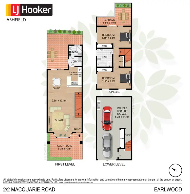 Floorplan of Homely townhouse listing, 2/2 Macquarie Road, Earlwood NSW 2206