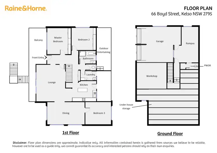 Floorplan of Homely house listing, 66 Boyd Street, Kelso NSW 2795