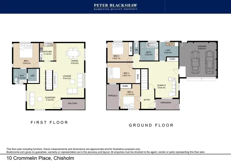 Floorplan of Homely house listing, 10 Crommelin Place, Chisholm ACT 2905