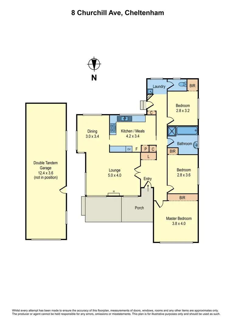 Floorplan of Homely house listing, 8 Churchill Avenue, Cheltenham VIC 3192