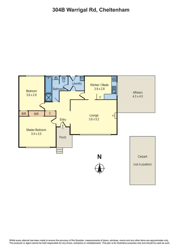 Floorplan of Homely unit listing, 304B Warrigal Road, Cheltenham VIC 3192