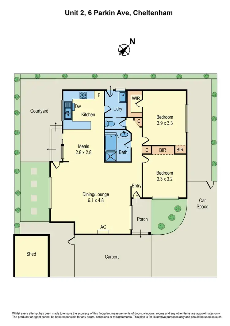 Floorplan of Homely unit listing, 2/6 Parkin Avenue, Cheltenham VIC 3192