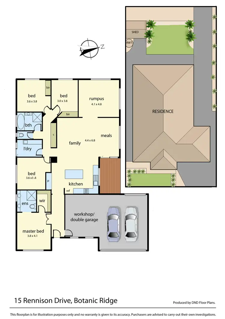 Floorplan of Homely house listing, 15 Rennison Drive, Botanic Ridge VIC 3977