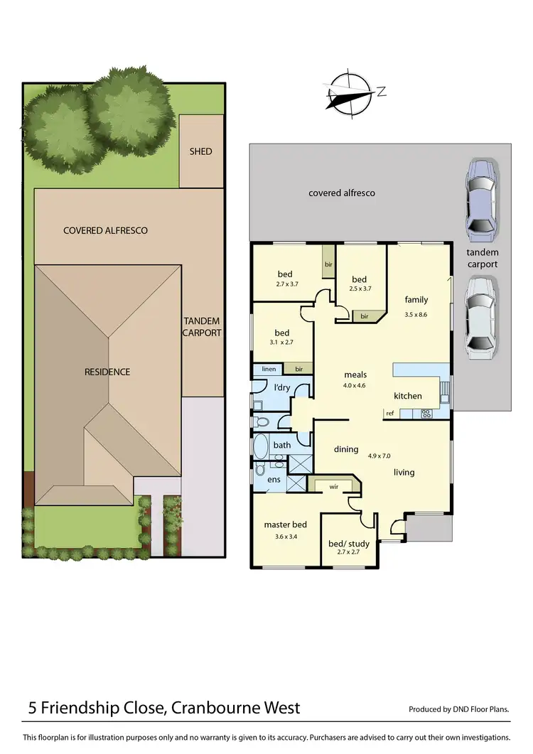 Floorplan of Homely house listing, 5 Friendship Close, Cranbourne West VIC 3977