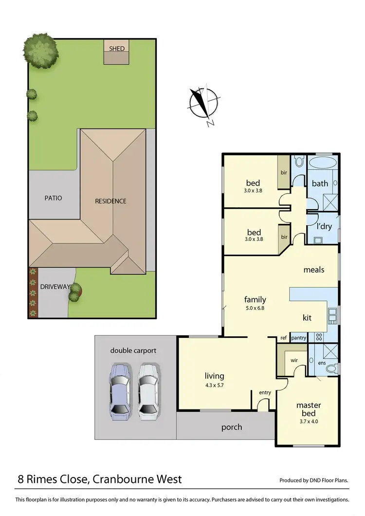 Floorplan of Homely house listing, 8 Rimes Close, Cranbourne West VIC 3977