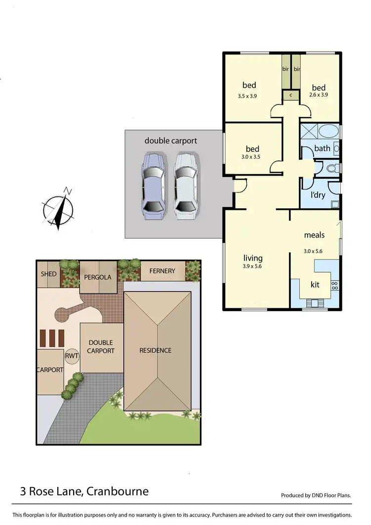 Floorplan of Homely house listing, 3 Rose Lane, Cranbourne VIC 3977