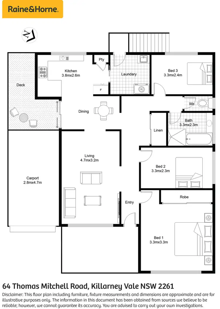 Floorplan of Homely house listing, 64 Thomas Mitchell Road, Killarney Vale NSW 2261