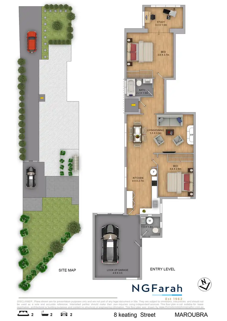 Floorplan of Homely semi-detached listing, 8 Keating Street, Maroubra NSW 2035