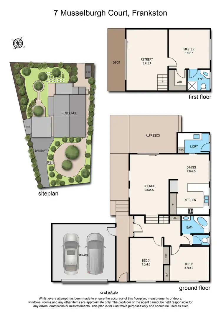 Floorplan of Homely house listing, 7 Musselburgh Court, Frankston VIC 3199