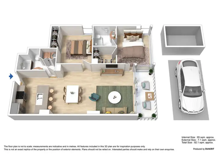 Floorplan of Homely apartment listing, 242/88 Kavanagh Street, Southbank VIC 3006