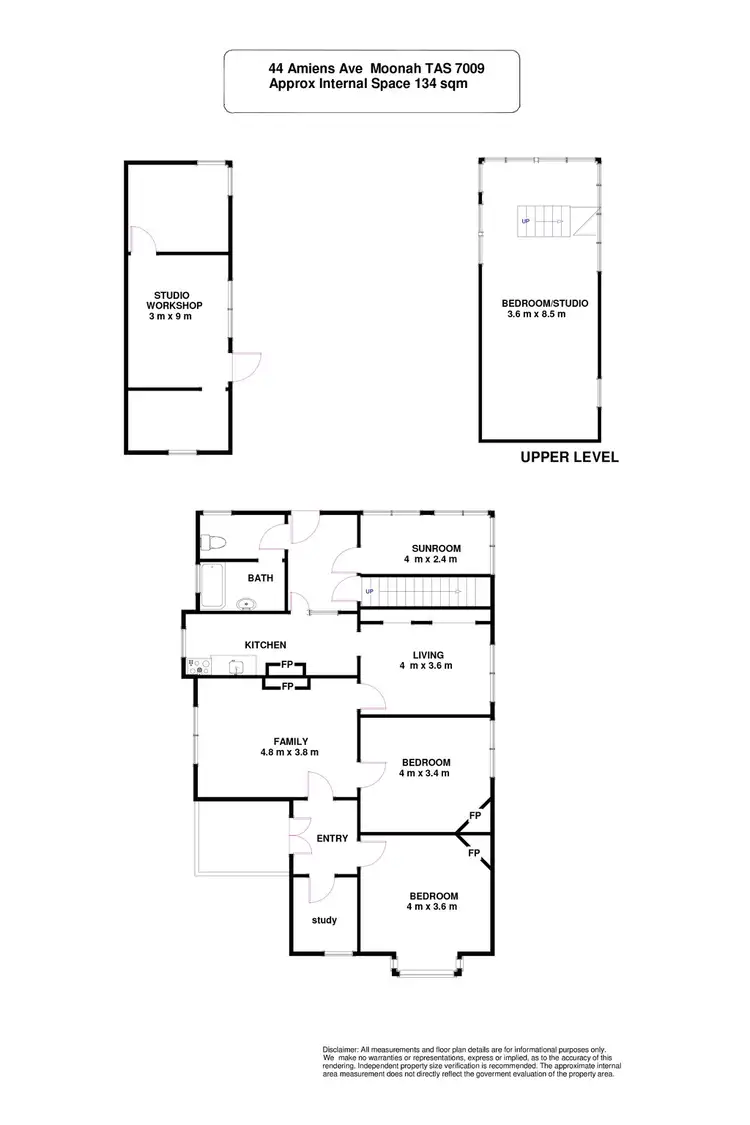 Floorplan of Homely house listing, 44 Amiens Avenue, Moonah TAS 7009