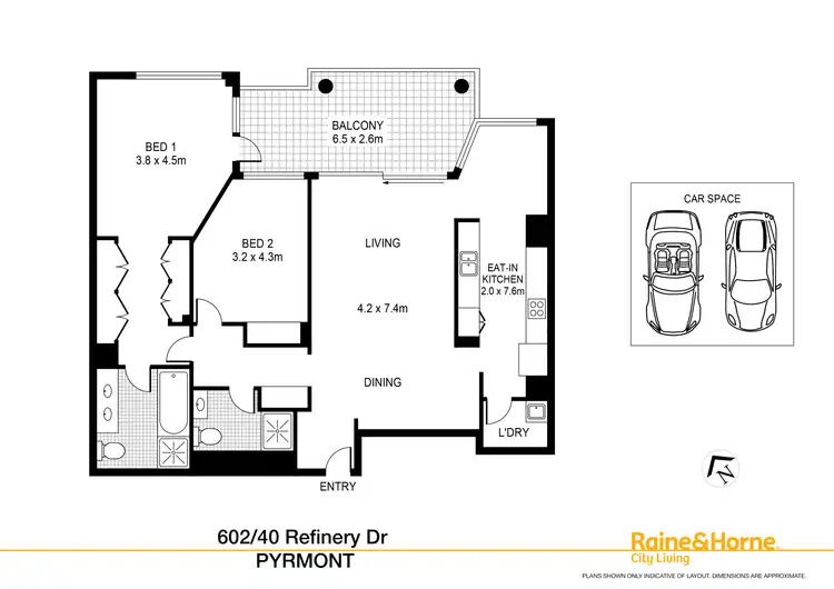 Floorplan of Homely apartment listing, 602/40 Refinery Drive, Pyrmont NSW 2009