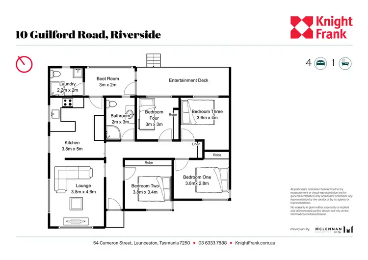 Floorplan of Homely house listing, 10 Guilford Road, Riverside TAS 7250