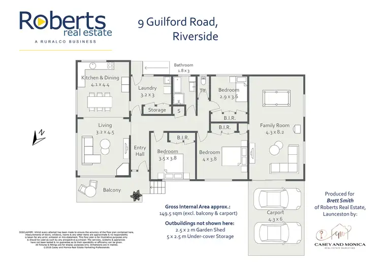 Floorplan of Homely house listing, 9 Guilford Road, Riverside TAS 7250