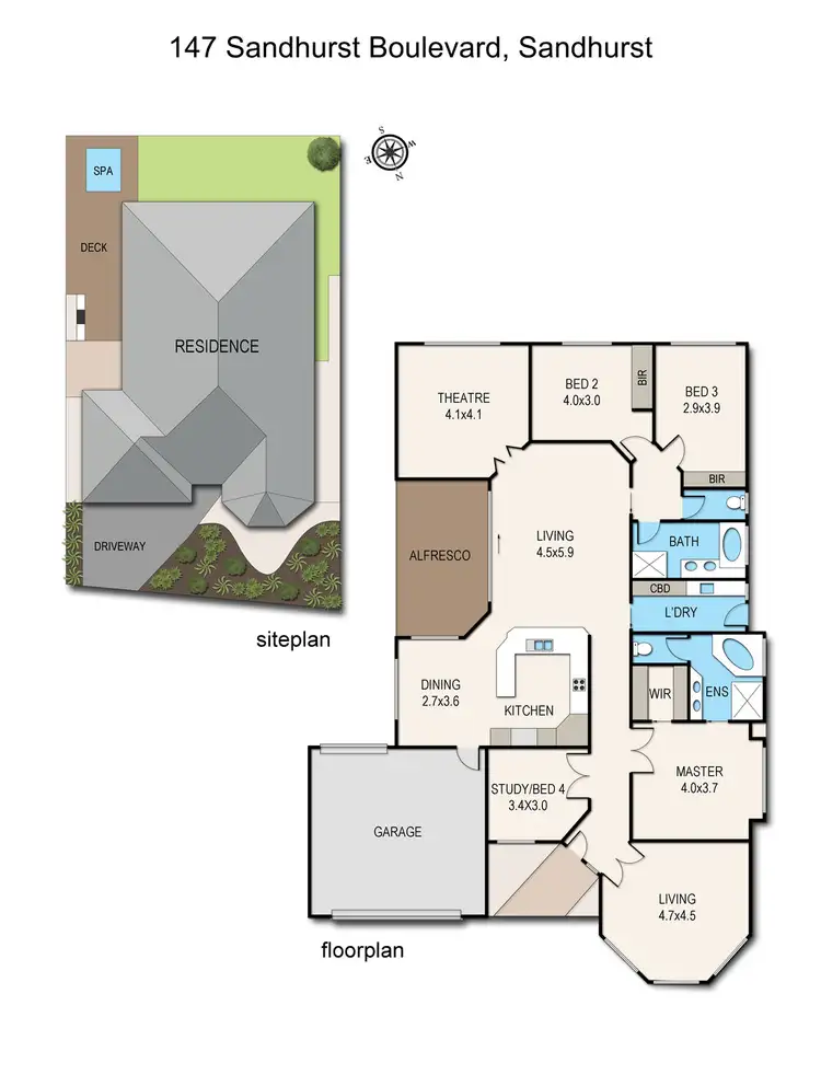 Floorplan of Homely house listing, 147 Sandhurst Boulevard, Sandhurst VIC 3977