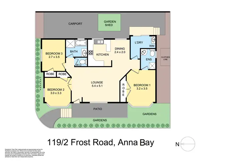 Floorplan of Homely villa listing, 119/2 Frost Road "Seawinds Village", Anna Bay NSW 2316