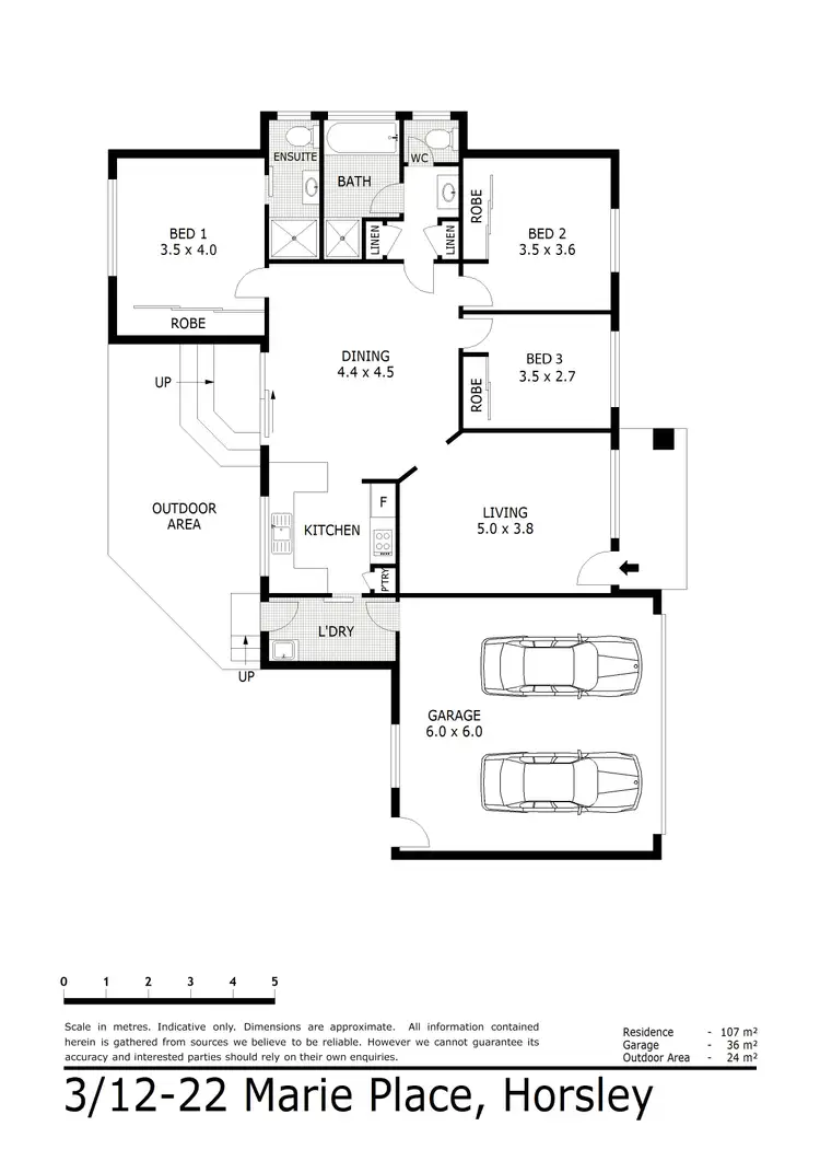 Floorplan of Homely house listing, 3/12-22 Marie Place, Horsley NSW 2530